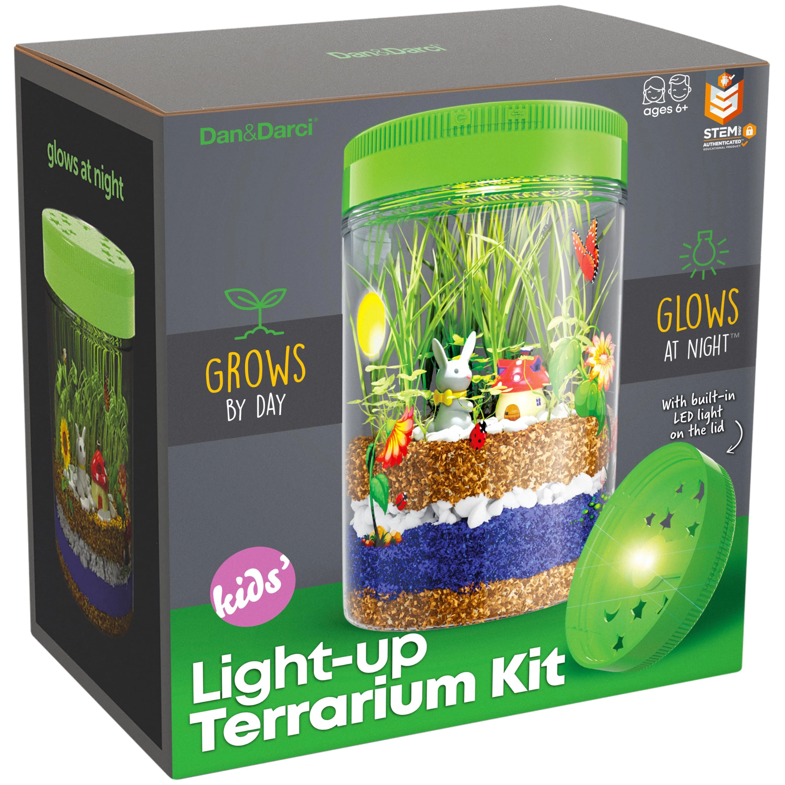Dan&Darci Light-Up Terrarium Kit - Science - Ages 6 7 8 9 10 11 12