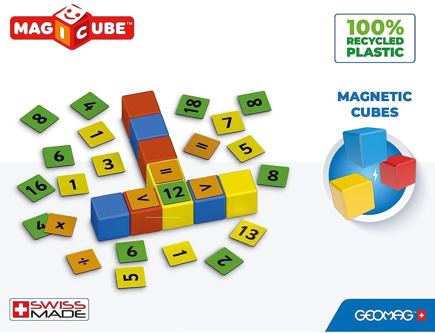 Magicube Math Building And Clips - 55 pcs