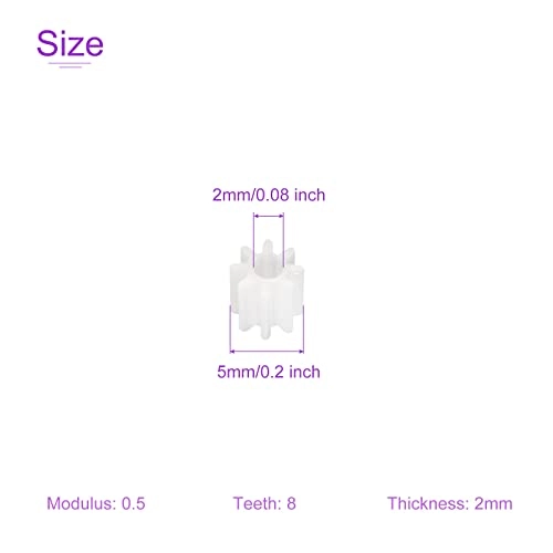 8 Teeth Plastic Gear - 30 Pack