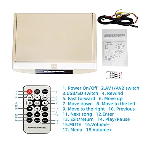 Car Roof Mount Screen - 17.3 Inch