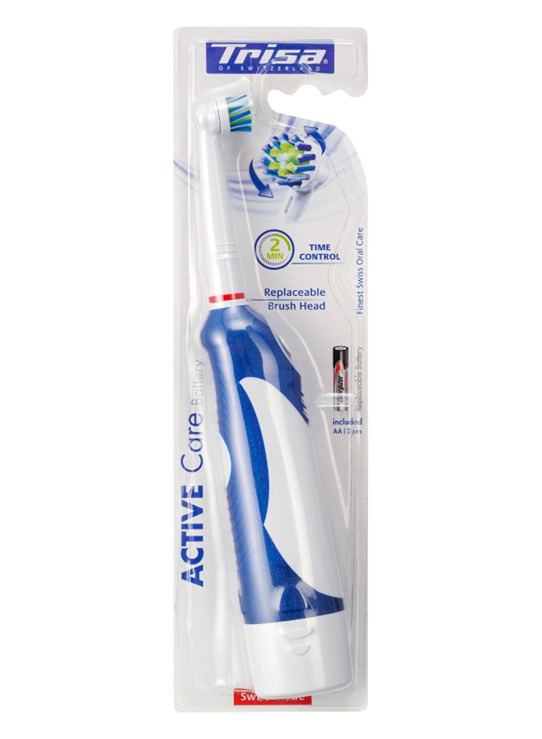 Trisa Active Care Battery Electric Toothbrush - 8,000 movements per minute 2 AA batteries