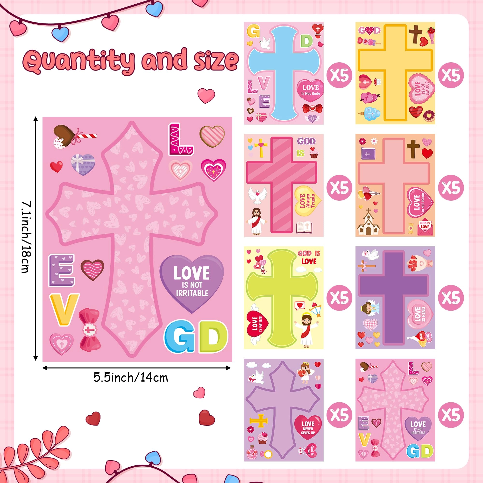 Valentines Sticker Book 40 pcs