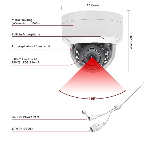 IP PoE Turret Camera 5MP