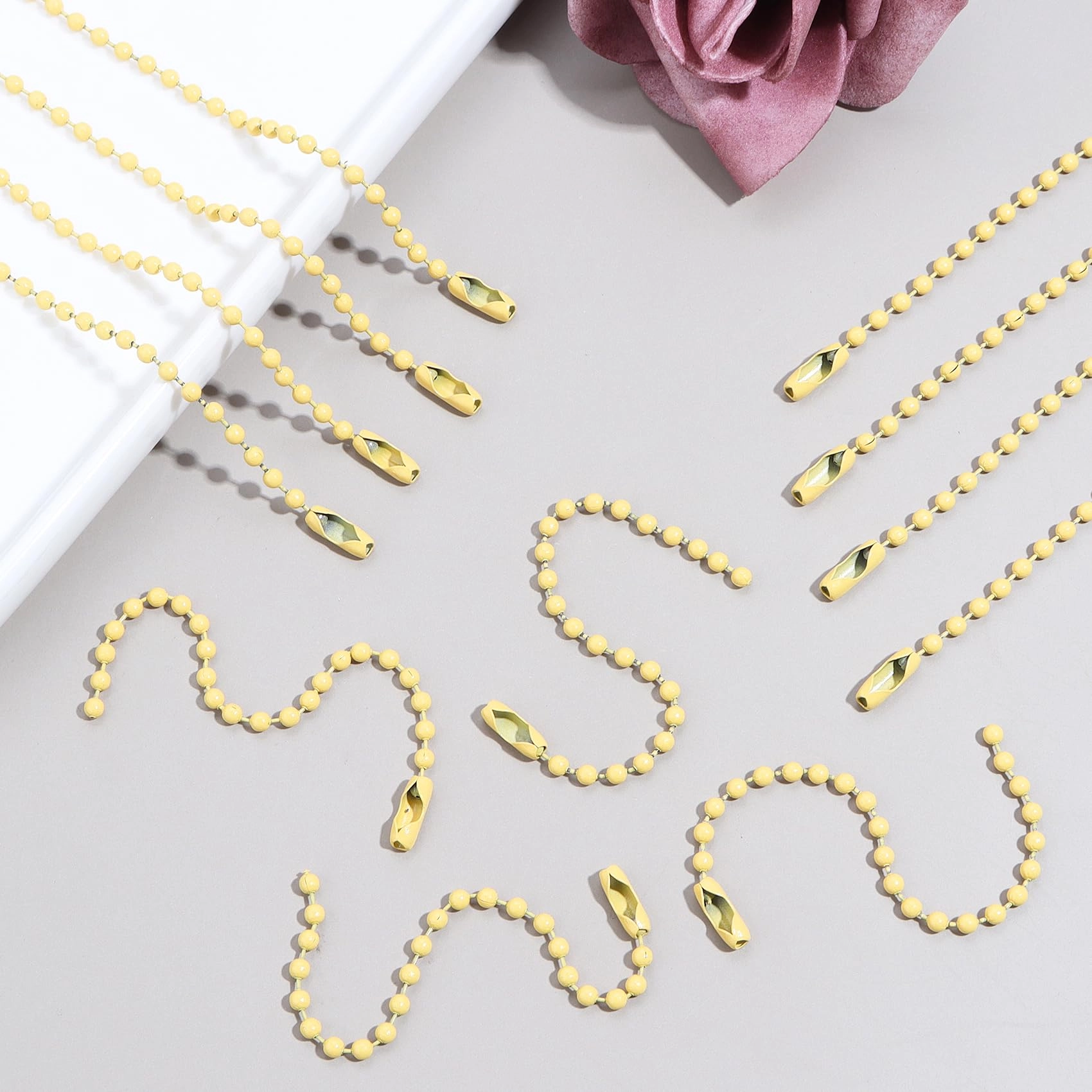 Ball Beads Chains - 10Pcs Yellow
