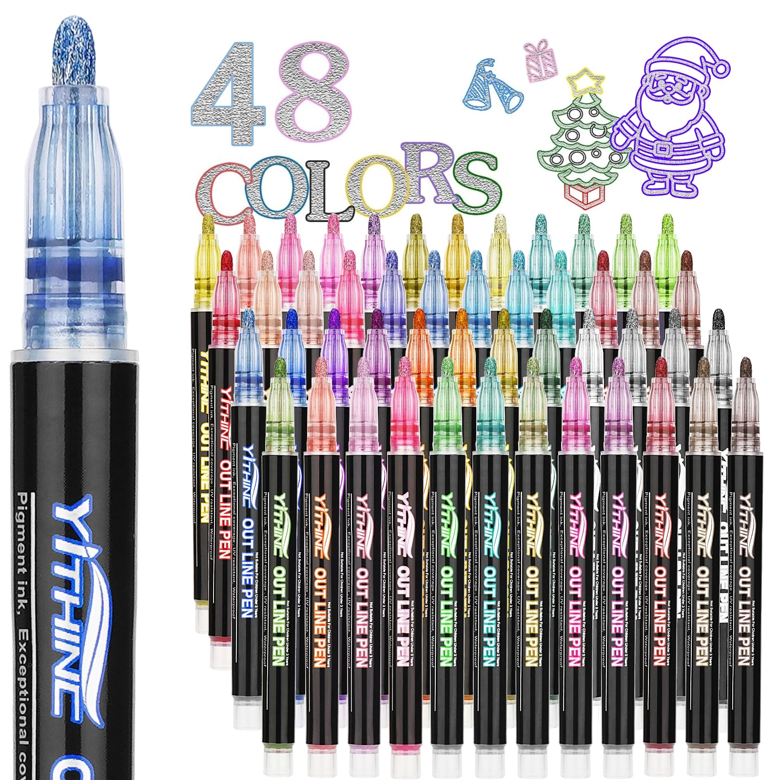 yithinc Outline Markers - 48 Colors