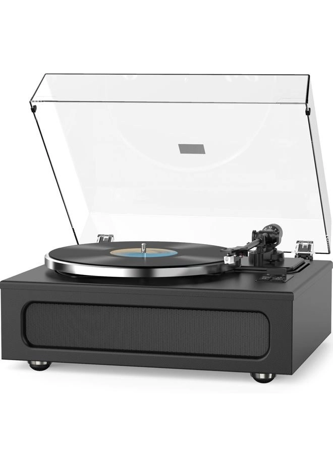 Retrolife HQ-KZ018 - Pure Black Bluetooth 33 1/3 & 45 RPM