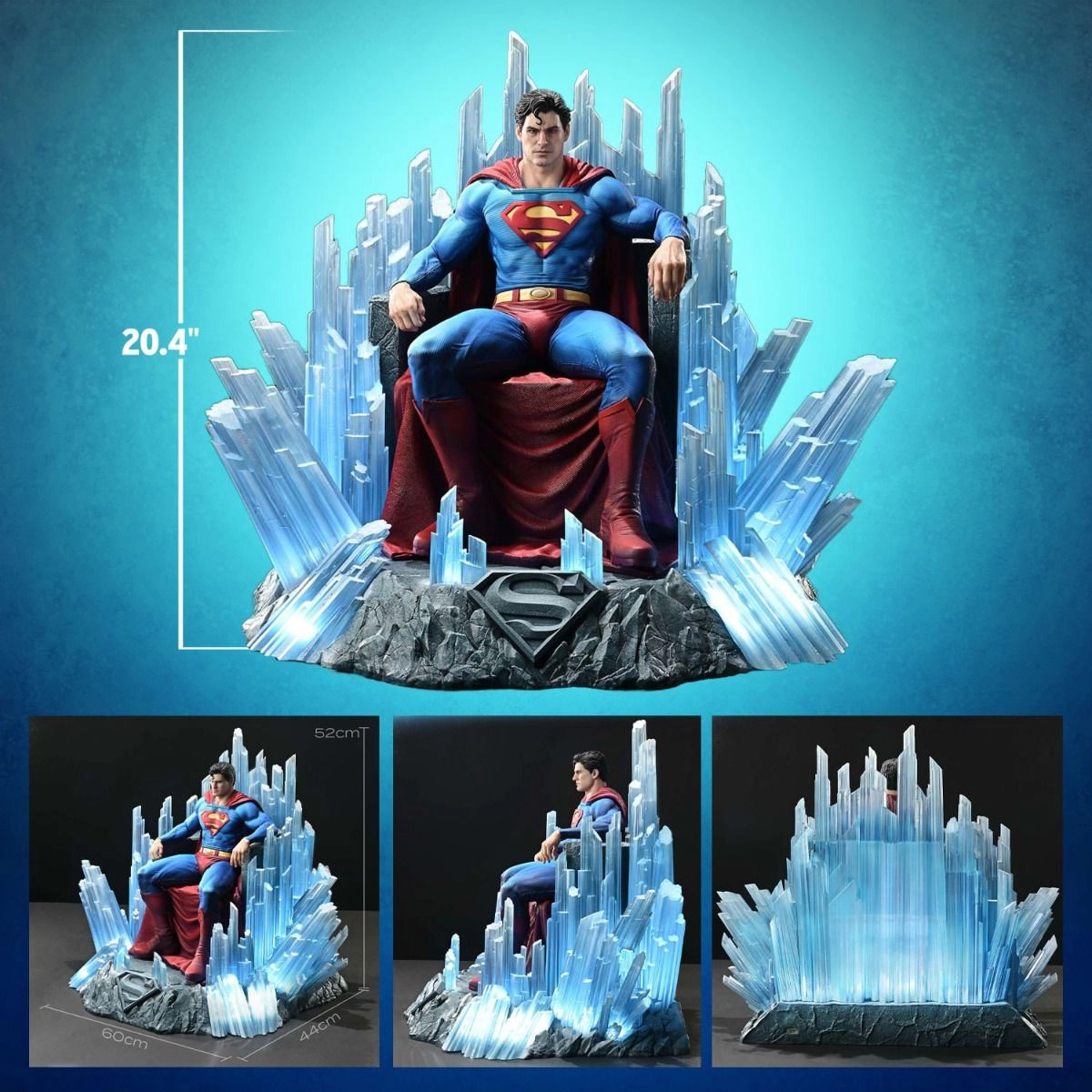 Superman Fortress of Solitude on Throne - Statue
