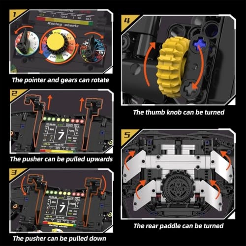Racing Simulator Steering Wheel Building Set - 833 pcs
