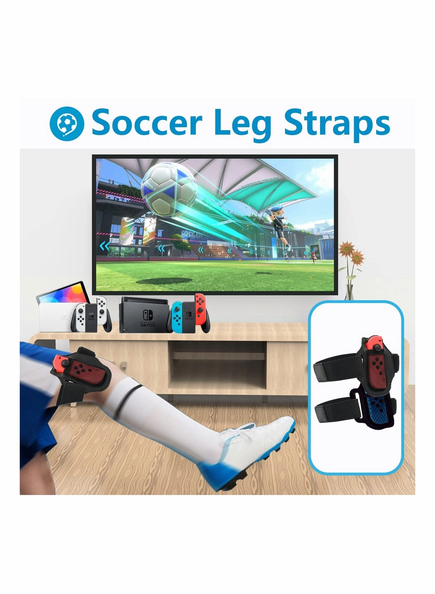 soccer leg strap + swordplay grip + volleyball wristband + bowling grip + racket - Switch Switch OLED