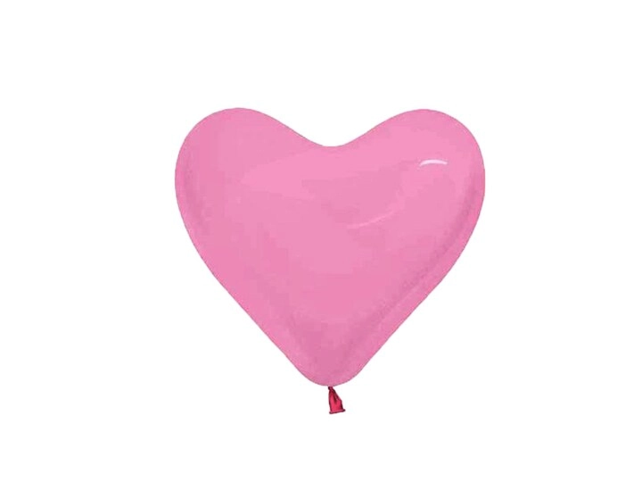 Qessential Heart Latex Balloons - 12-Inch Pink
