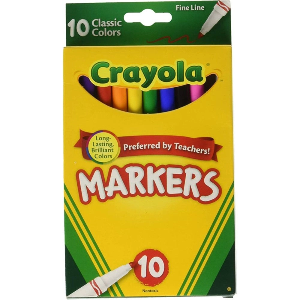 Ultraclean Washable Fine Line Colormax Markers - 12 Multi Colour Fine Line