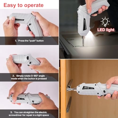 Cordless Electric Screwdriver - 1500mAh 1300mAh