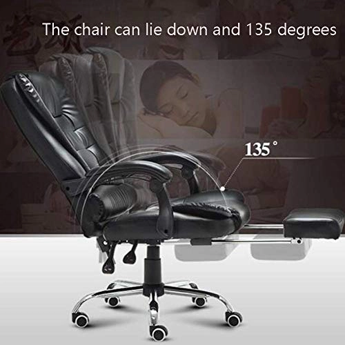 Desk Chair - PU Leather Brown High Back