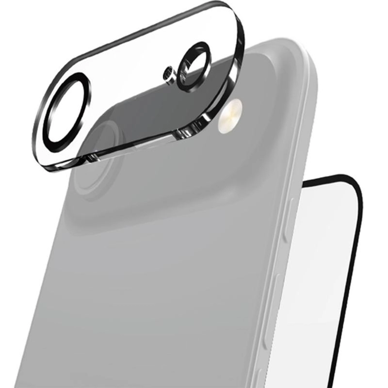 Raptic Clear Tempered Glass Screen Protector + Camera Lens Protector for iPhone Air