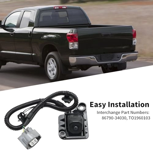 Rear View Backup Camera - 120-degree wide-angle Harness Replacement for Toyota Tundra 2007-2013