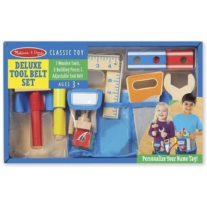 Melissa & Doug Deluxe Wooden Tool Belt Set