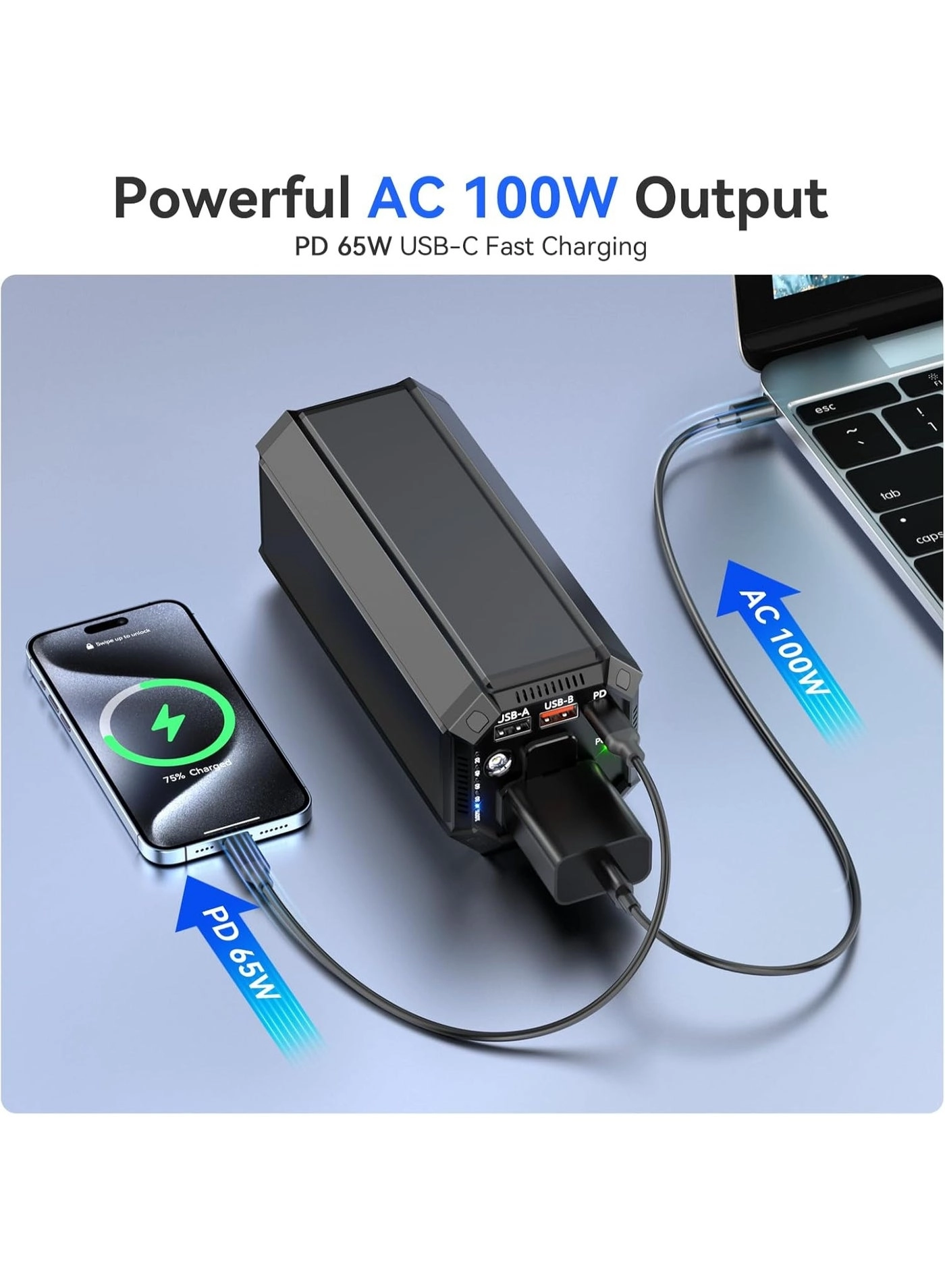 Portable Power Bank - 98Wh 100W