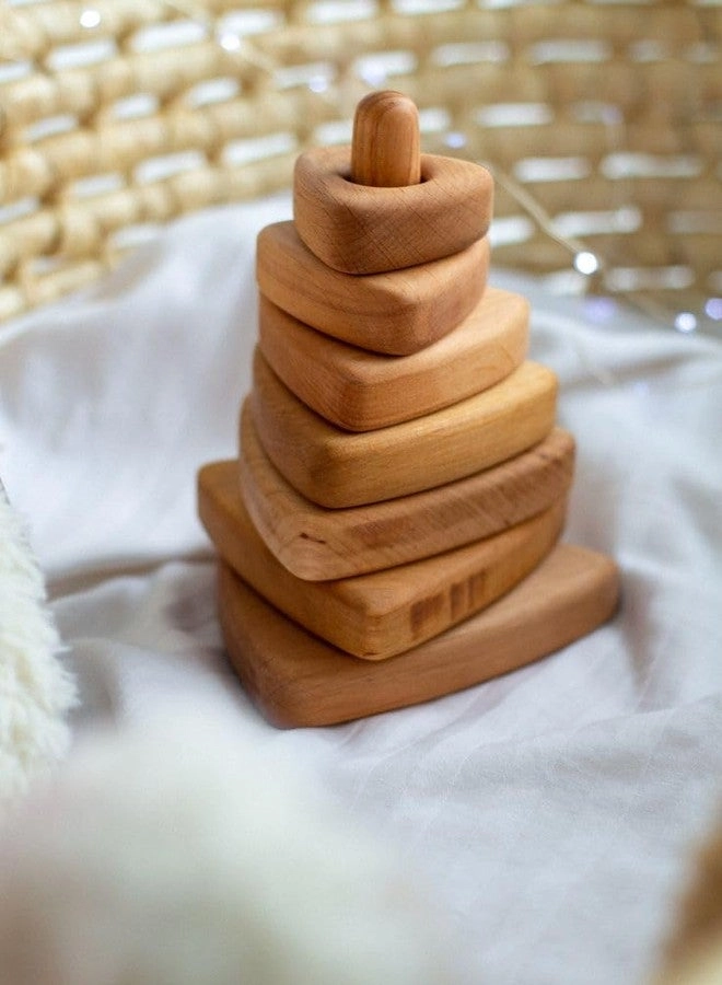 Natural Wooden Stacking Ring Montessori-Inspired