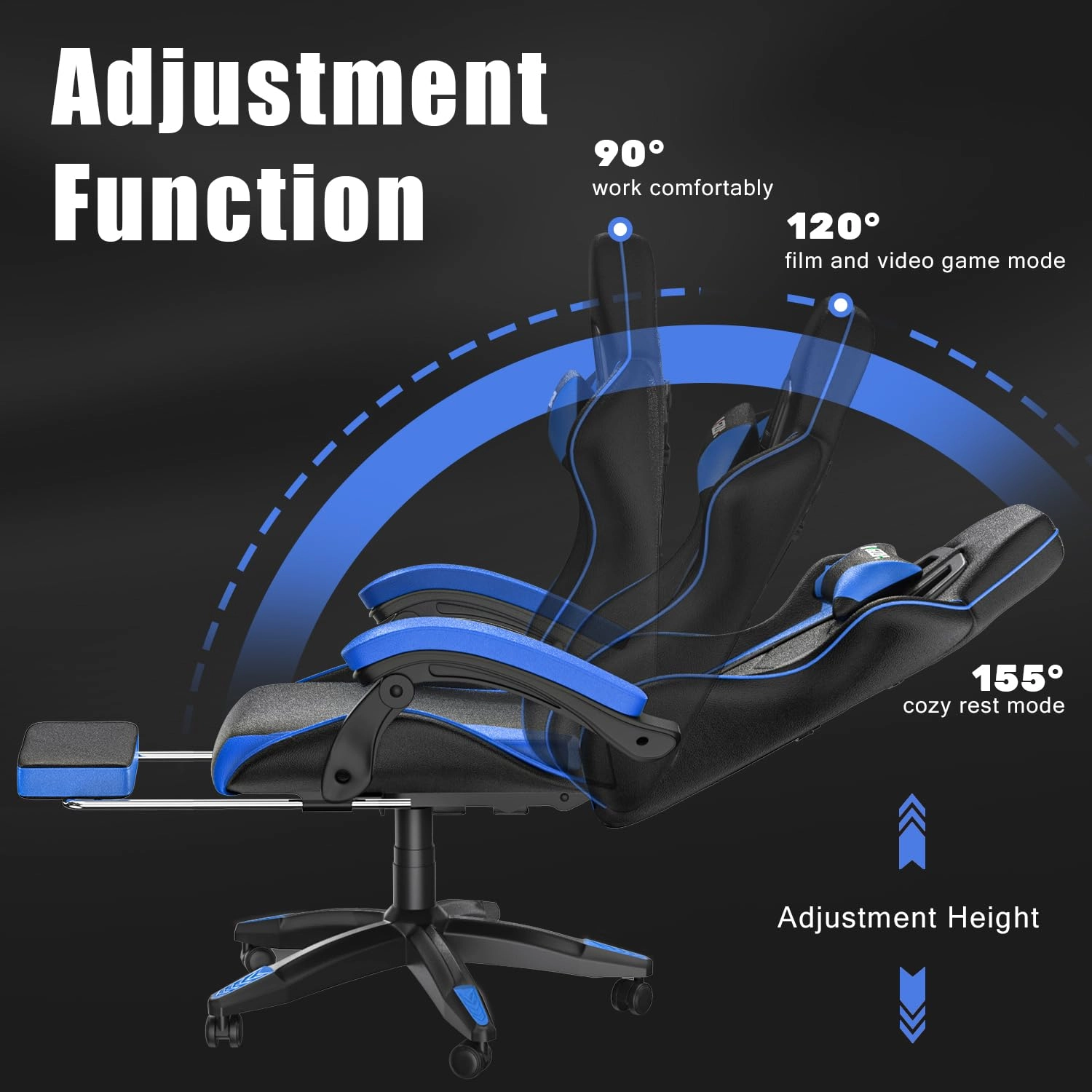 gaming chair - Red With Footrest