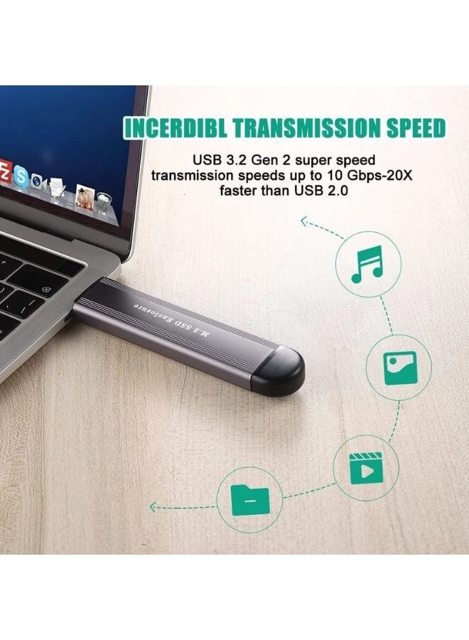 M.2 NGFF NVME SSD Enclosure - 2242|2260|2280