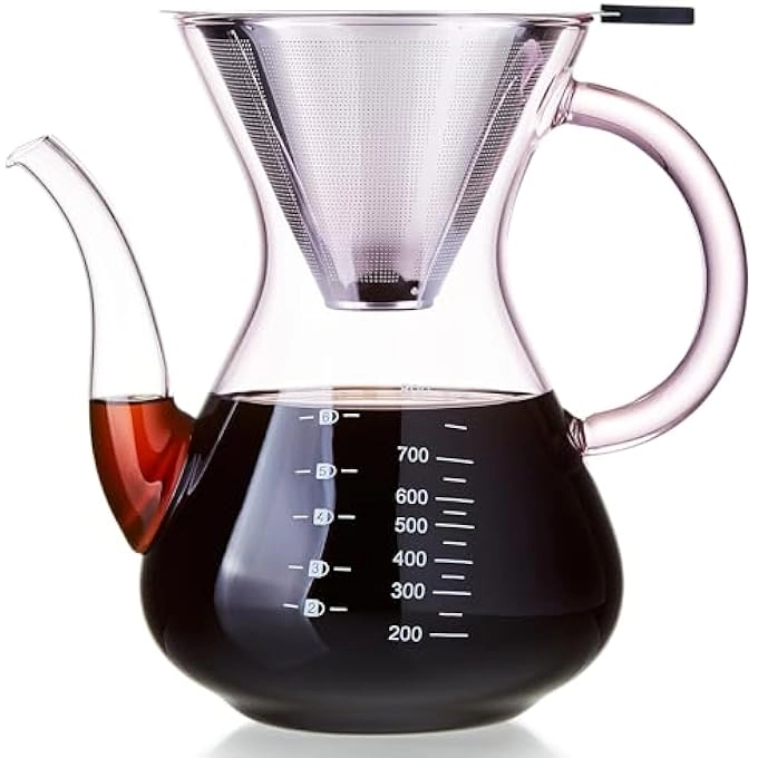 French Press - HighHeat Borosilicate Glass 304 Stainless Steel Filter 600Ml20Oz