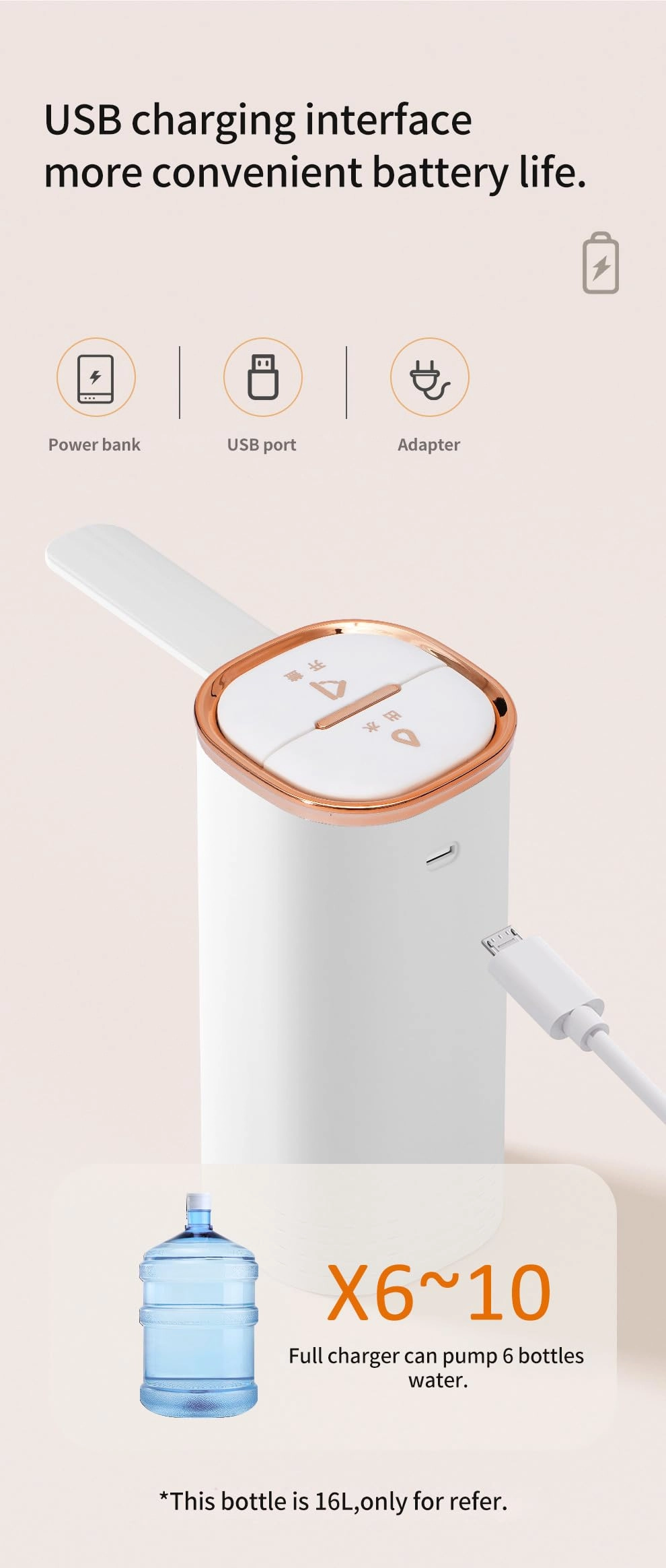 Automatic Wireless Water Can Dispenser Pump