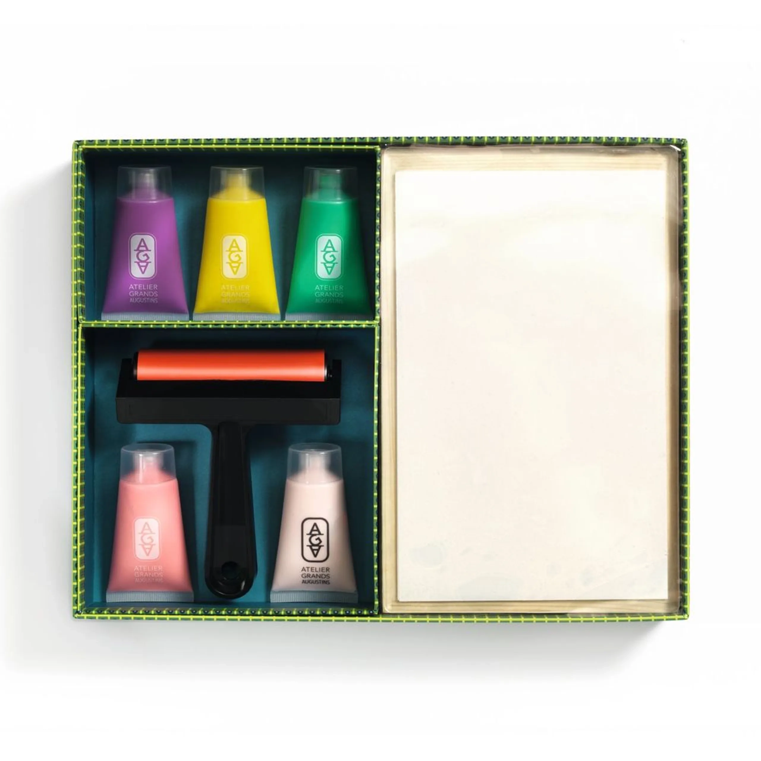 Atelier 46 - silicone gel plate brayer roller paints stencils