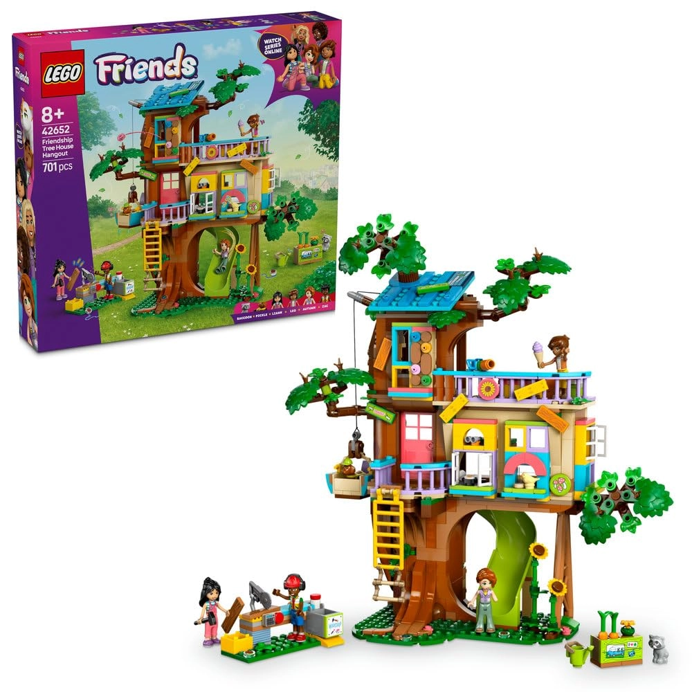 LEGO Friends Friendship Tree House Hangout (42652) - 4 Minidoll 2 Animal Figures