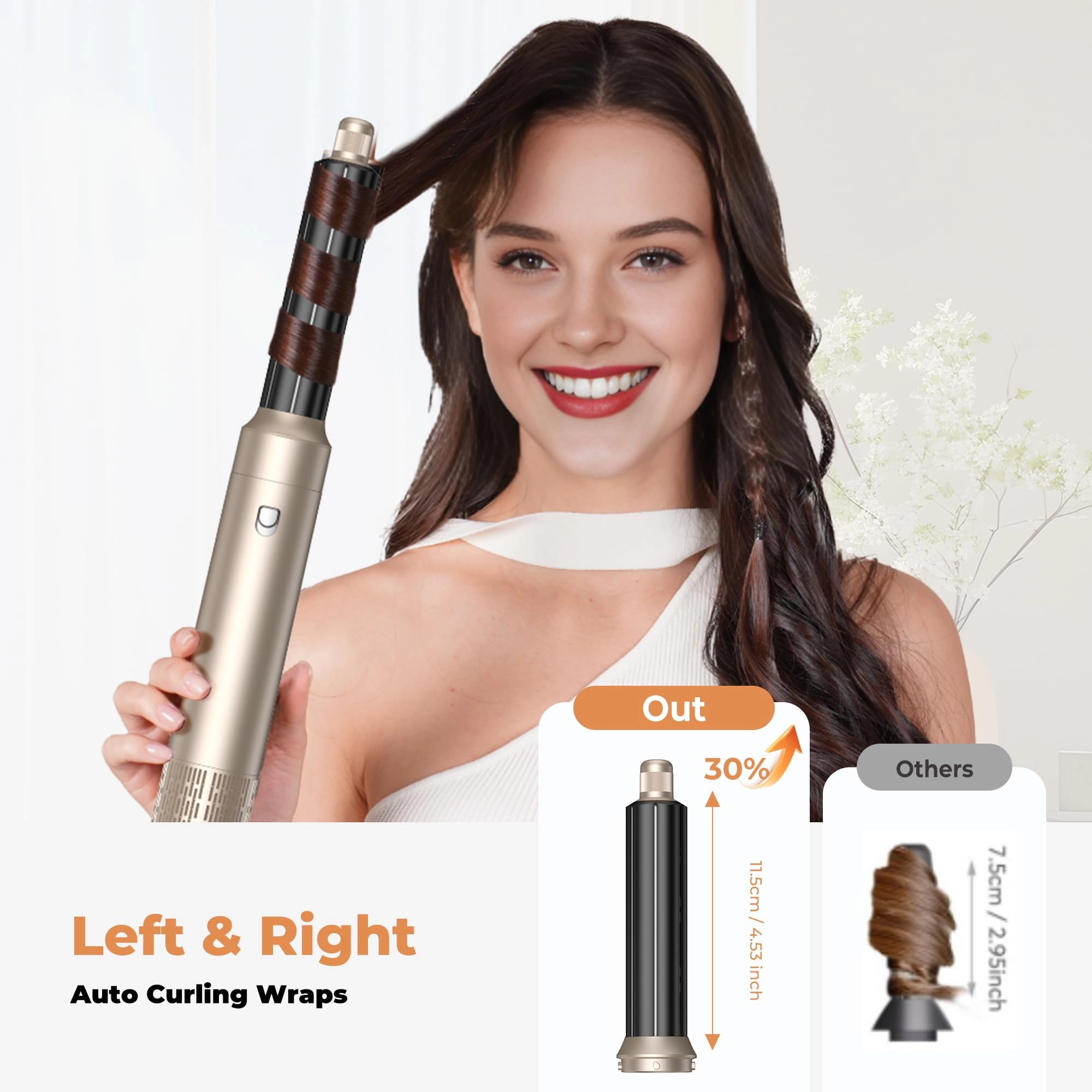 5 in 1 Hair Dryer Brush Set - Gold 700 watts