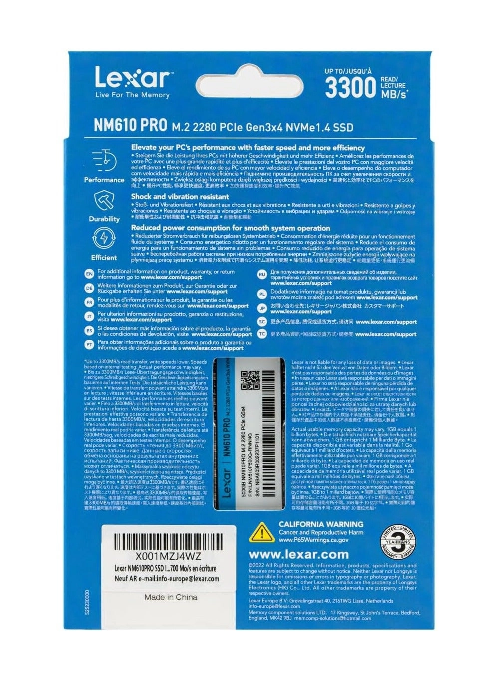 NM610PRO - 500GB M.2 2280