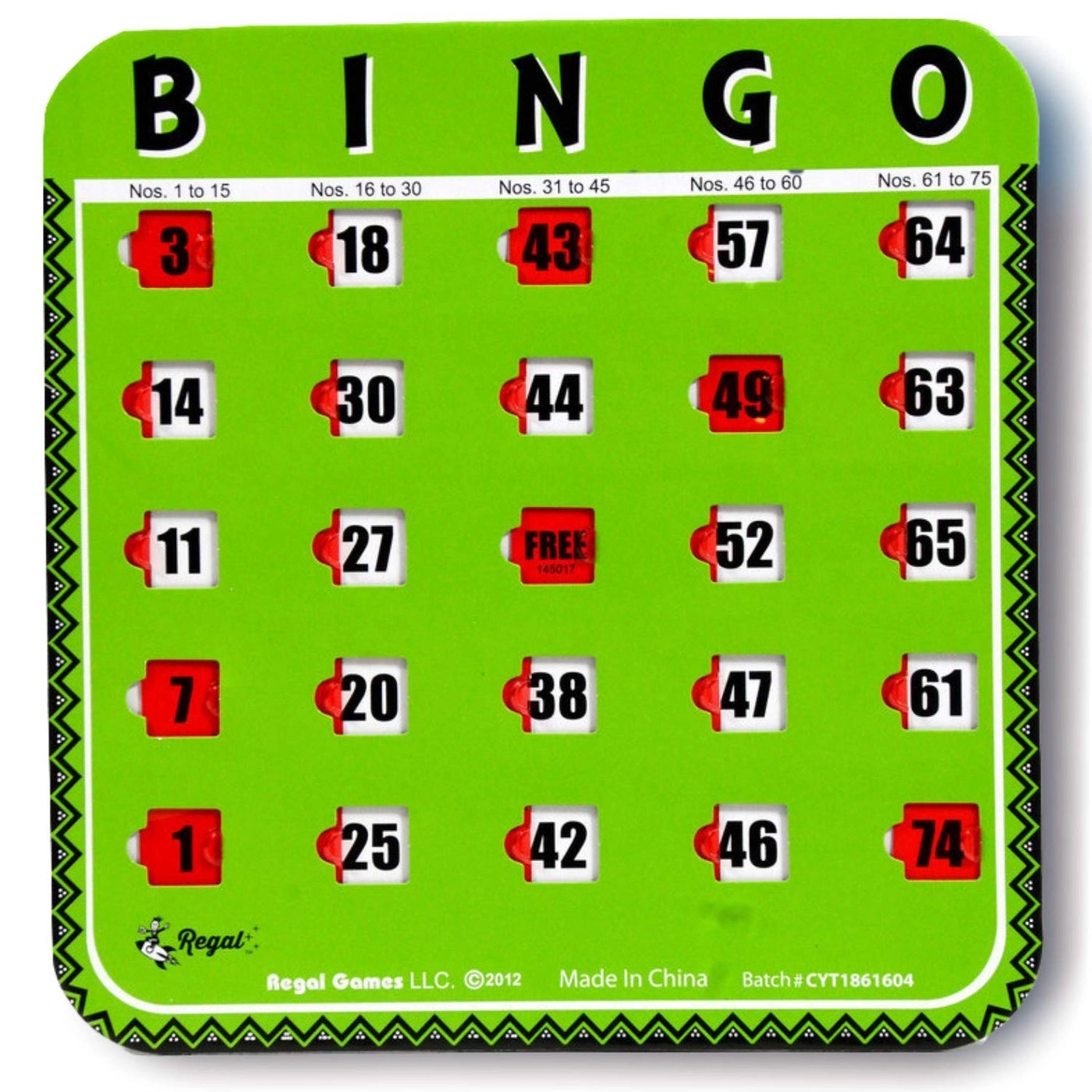 Bulk Bingo Cards - Sliding Windows Reusable Large Print