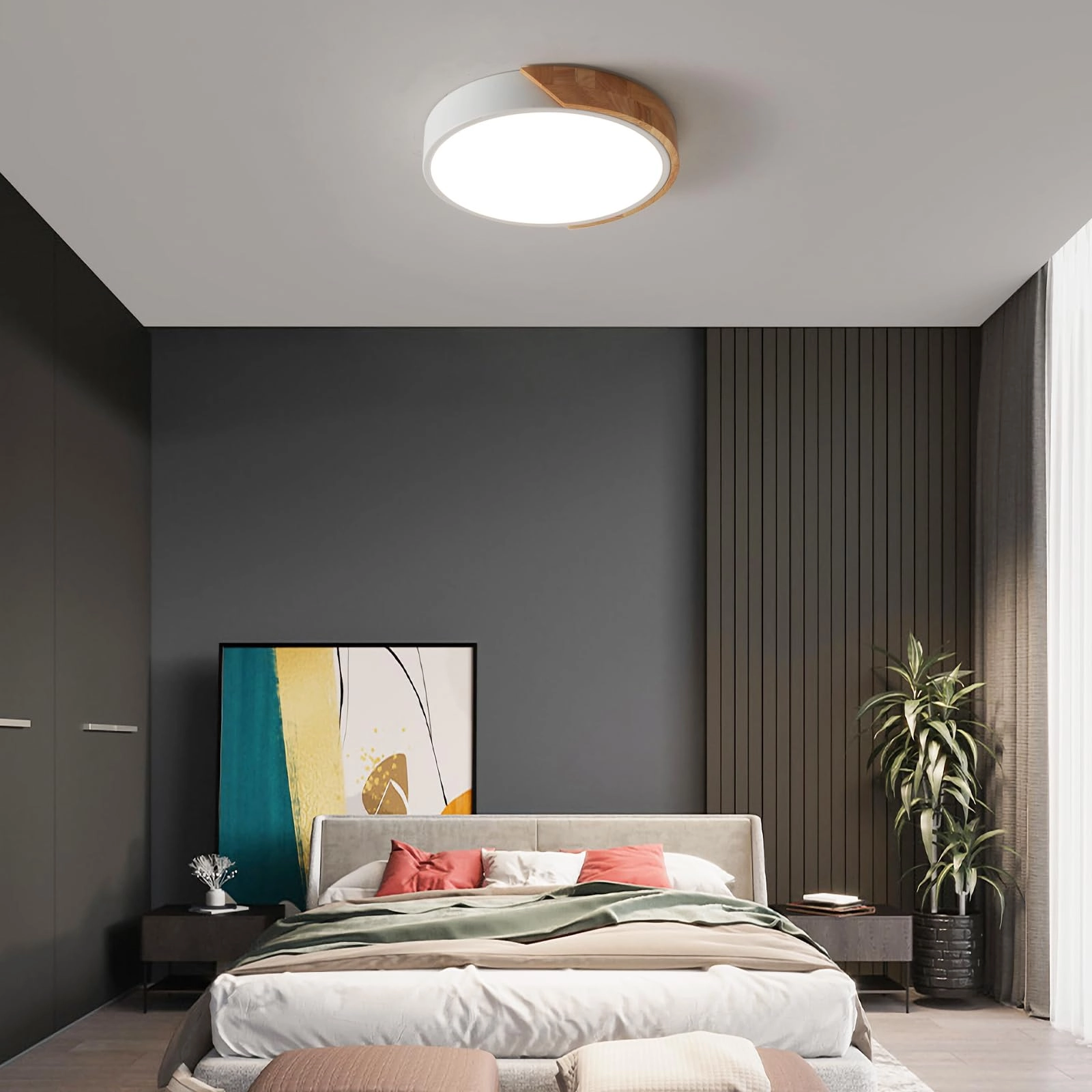 Flush Ceiling Light - 6000K 4000K 3000K Dimmable