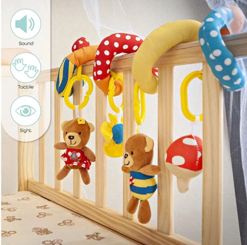 Bibo Infant Car Seat - Brown + Spiral Activity Toy - Bear