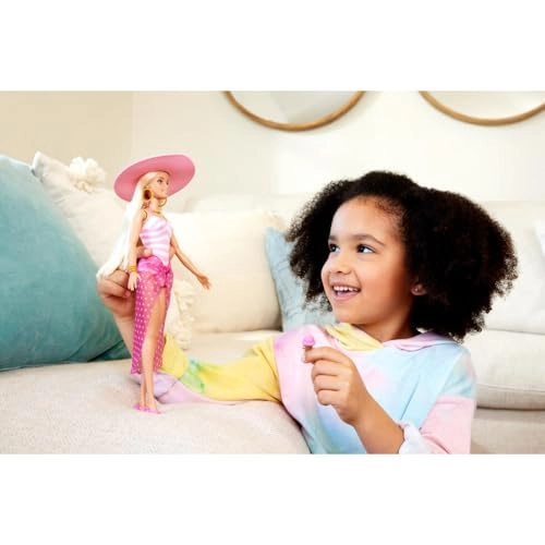 Barbie Fashion & Beauty Beach Doll - Orange Swimsuit Ages 3+