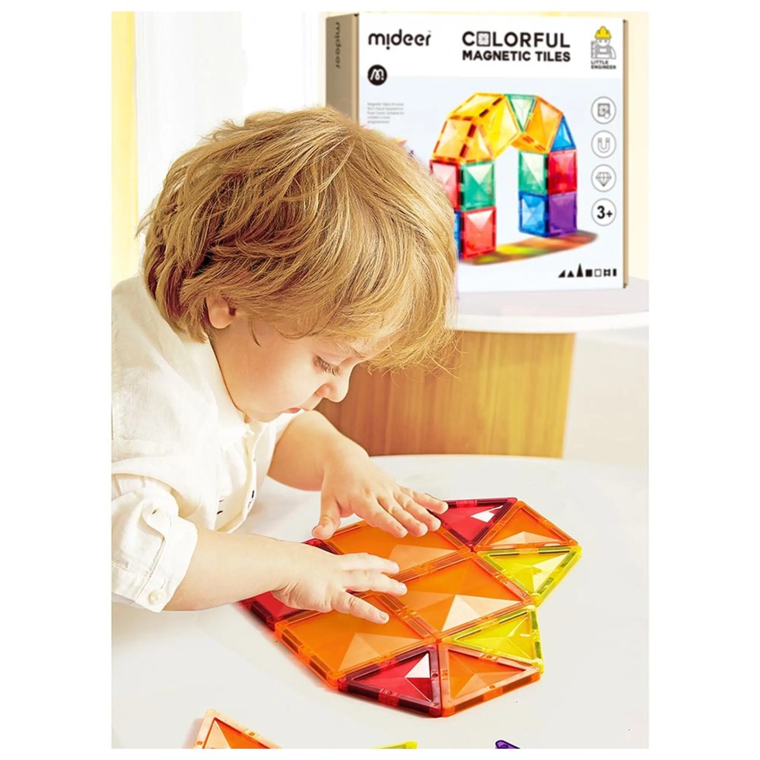 Colourful Magnetic Tiles CT1211 - 100pcs