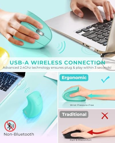 Ergonomic Vertical Mouse - Wireless