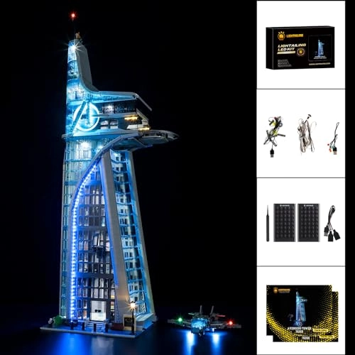 Set of Lights for LEGO 76269 Avengers Tower Building Model - Plastic 3