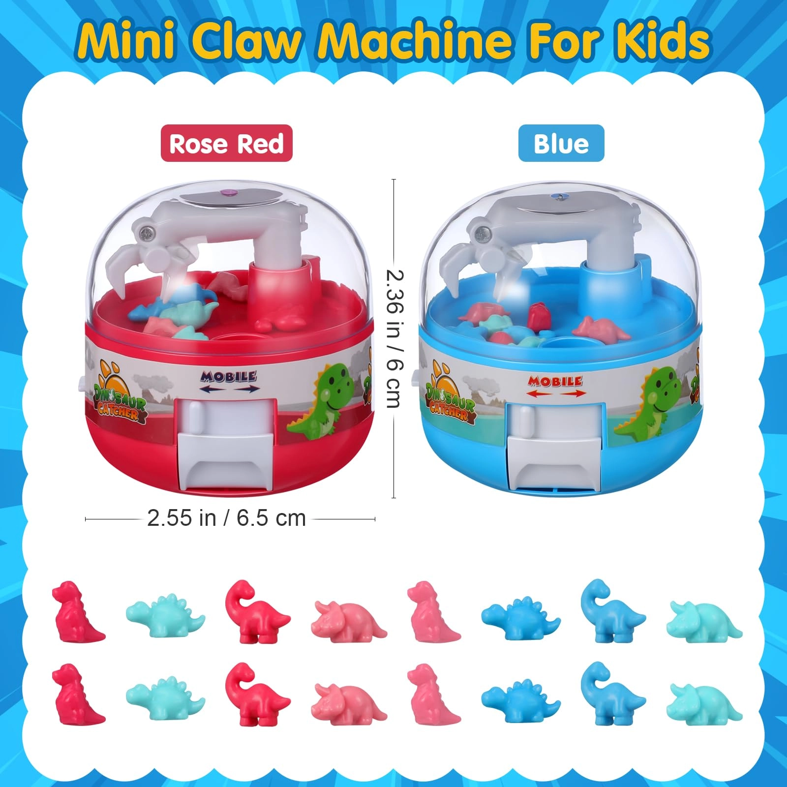 toddmomy Mini Dinosaur Claw Machine - 12 months+