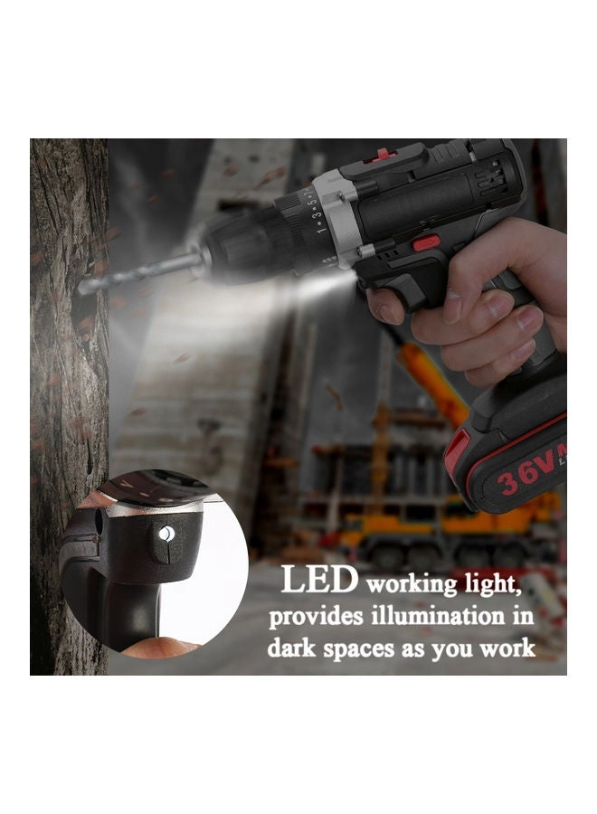 Electric Impact Cordless Drill - 36V 1300mAh