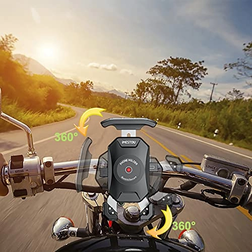 Anti-Theft Motorcycle Phone Mount - Handlebar 360 Rotation 4.0-7.0 Inch Smartphones