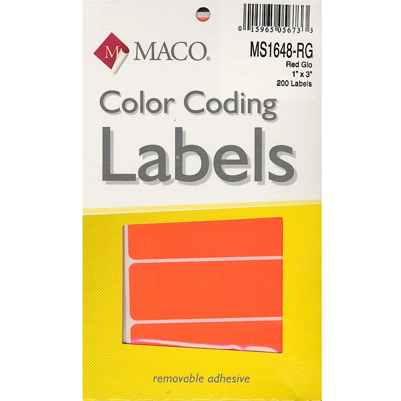 Color Coding Labels - 768 Labels .25 in ( 6.35 mm )
