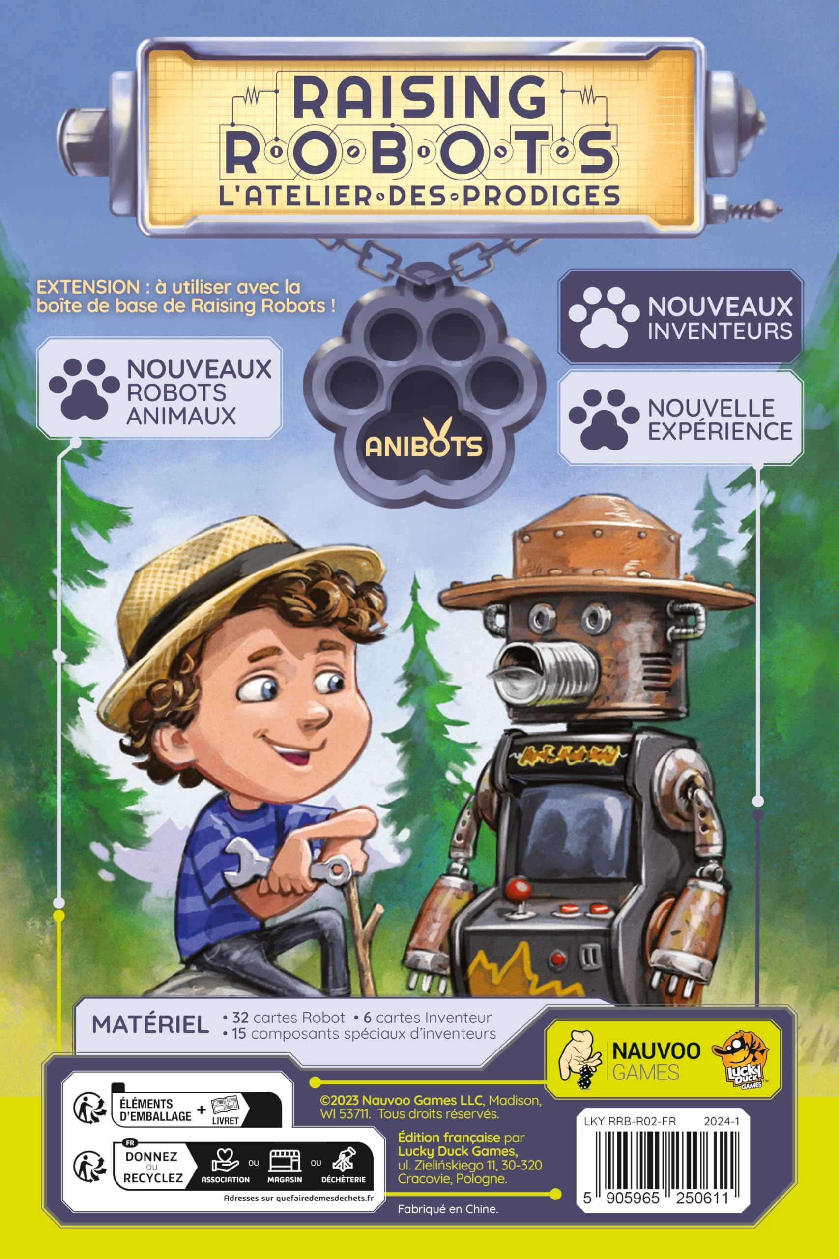 LUCKY DUCK GAMES Raising Robots: Pets Expansion (French)