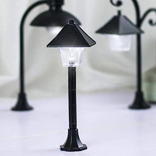TDMKT Mini Street Lamps - 3pcs Black 15 x 8.9 x 5cm