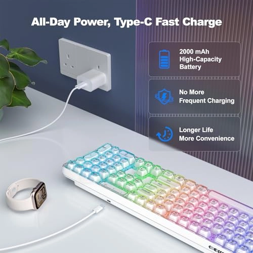 Clear Wireless Keyboard - USB-A