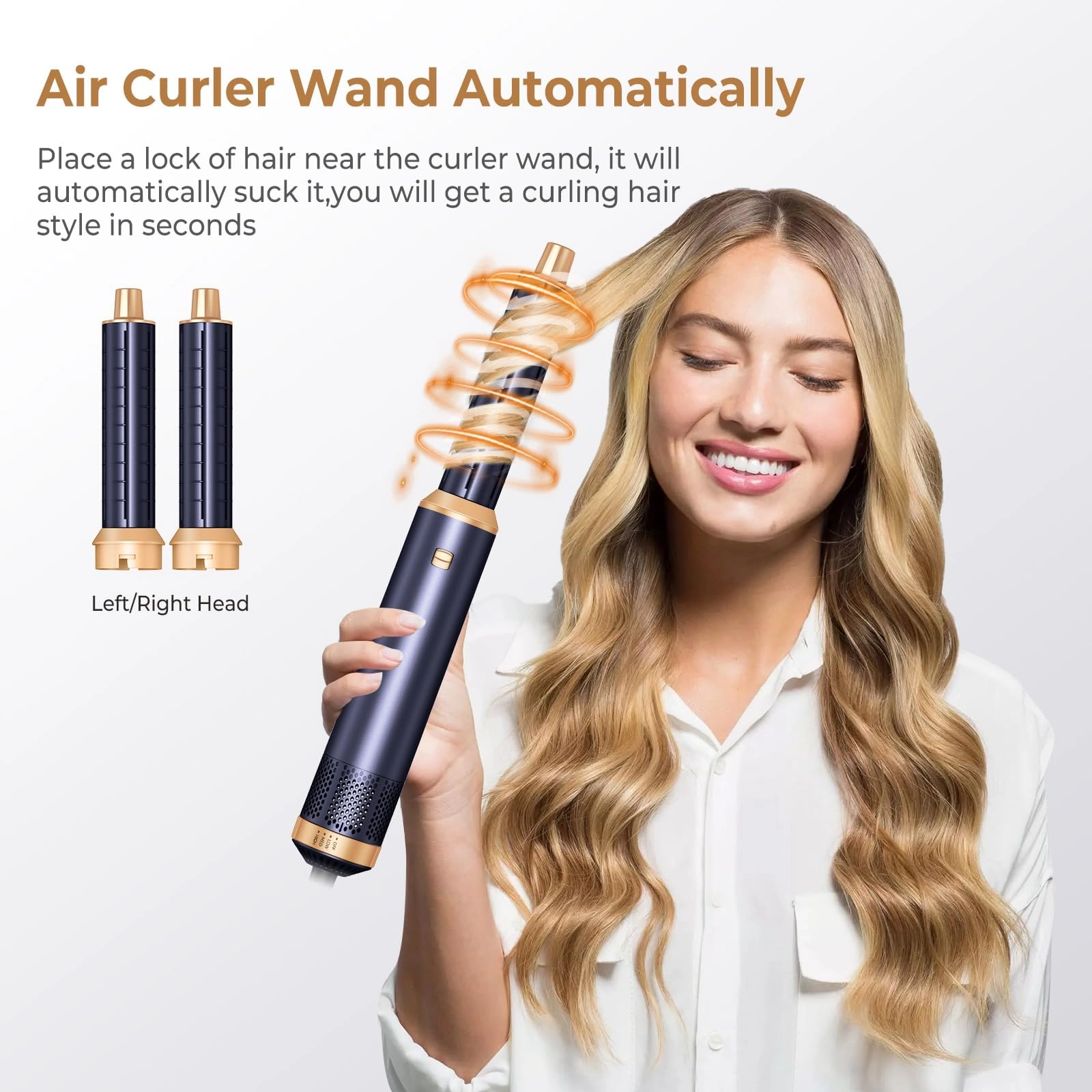 5 in 1 Blow Dryer Brush - Green Gold 800 watts