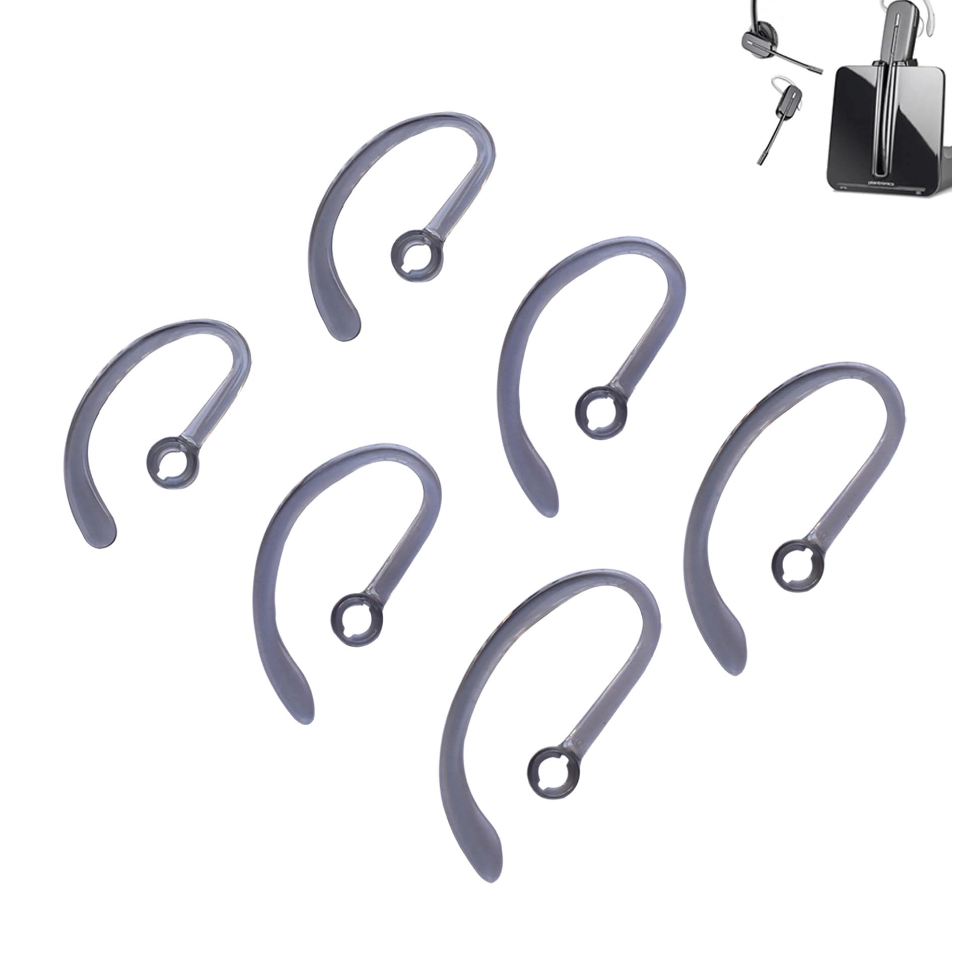NETJNP Earhooks for SAVI CS540 W740 W745 W440 WH500 - 6 pcs S/M/L