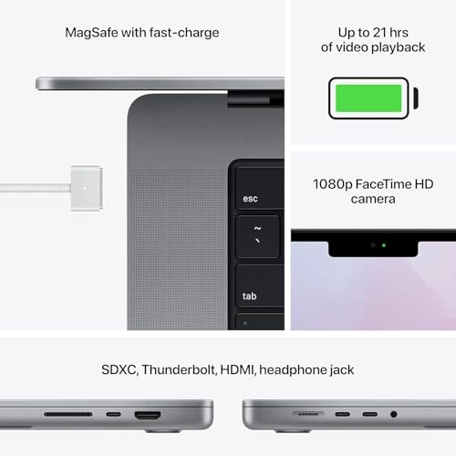 (Renewed) MacBook Pro A2485 2021 - 16'' M1 Pro 32GB DDR4 512GB SSD