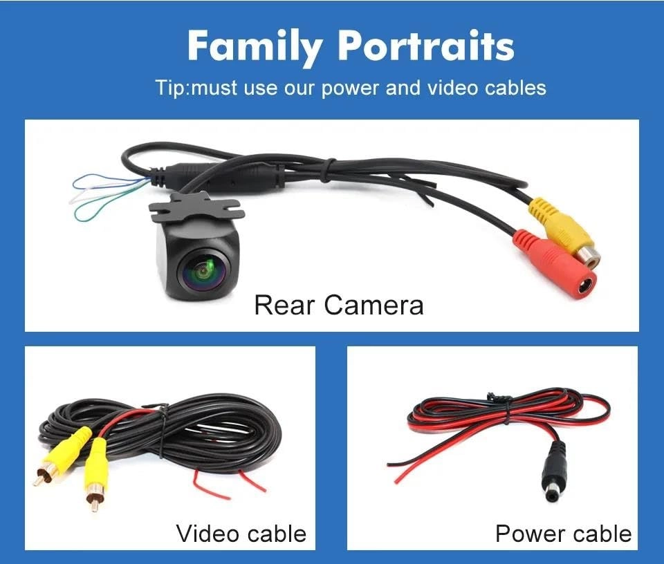 Car Backup Camera - Night vision 6M video cable 720x540