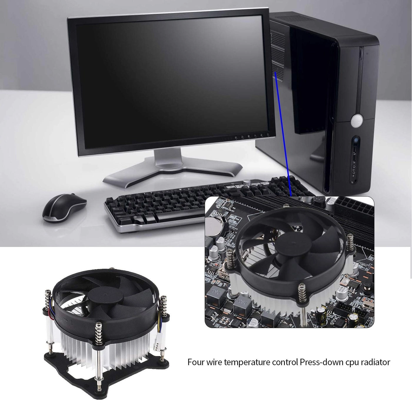 Silent Fan with Heatsink - 92x92mm
