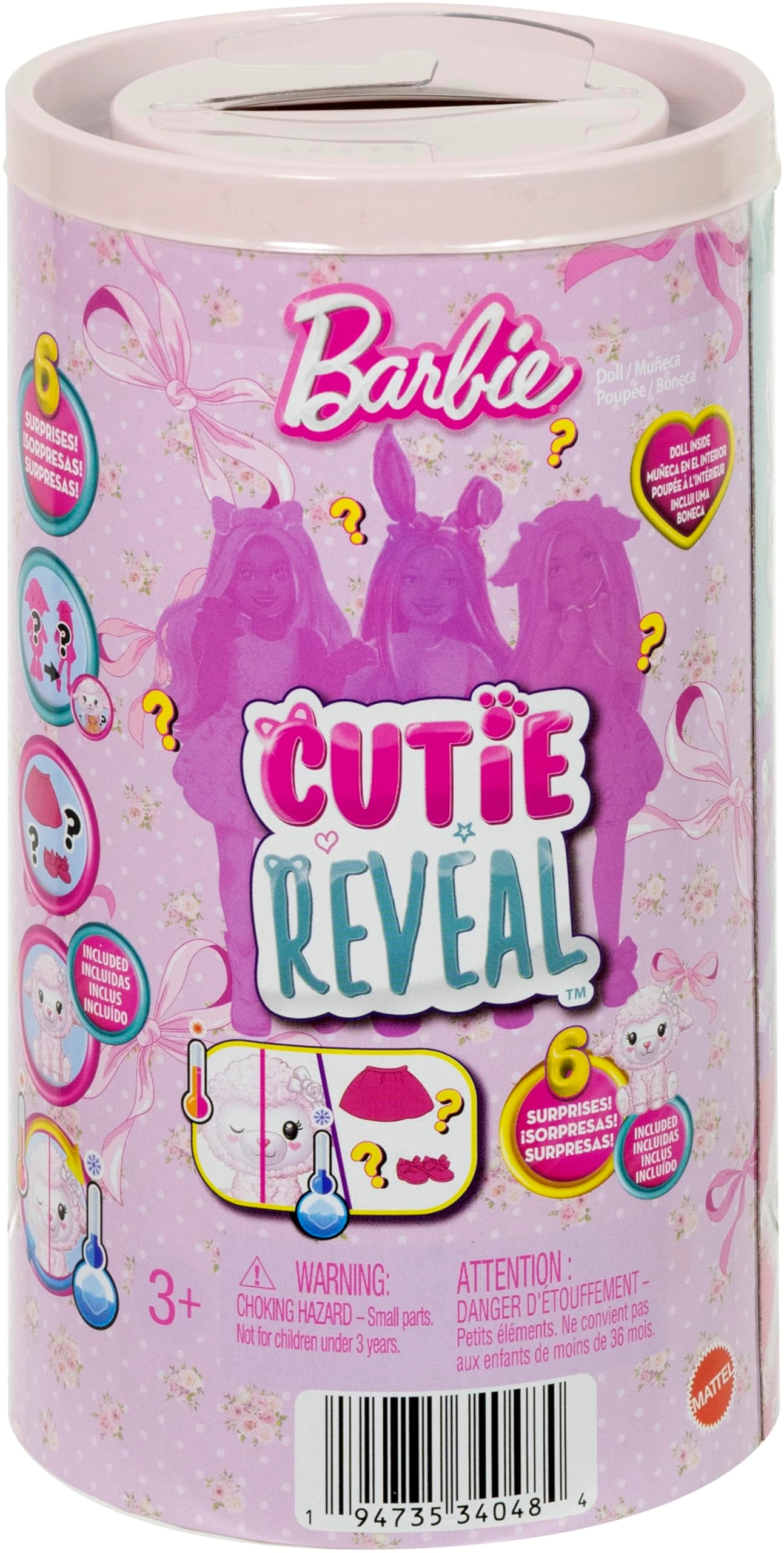 Barbie Chelsea Doll - Cutie Reveal Lucky Bears Series 2 6 Surprises Ages 3+